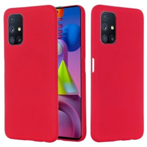 For Samsung Galaxy M51 (Indian Version) Pure Color Liquid Silicone Shockproof Full Coverage Case(Red) (OEM)