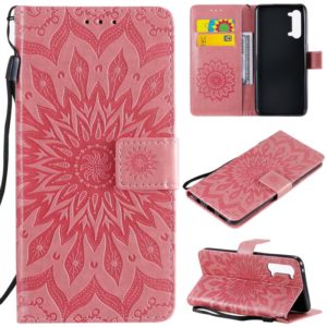 For OPPO Find X2 Lite / Reno3 5G Sun Embossing Pattern Horizontal Flip Leather Case with Card Slot & Holder & Wallet & Lanyard(Pink) (OEM)