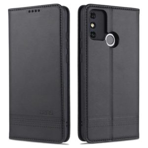 For Huawei Honor 9A AZNS Magnetic Calf Texture Horizontal Flip Leather Case with Card Slots & Holder & Wallet(Black) (AZNS) (OEM)