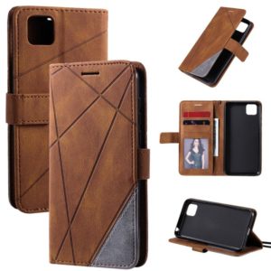 For Huawei Y5p / Honor 9s Skin Feel Splicing Horizontal Flip Leather Case with Holder & Card Slots & Wallet & Photo Frame(Brown) (OEM)
