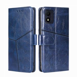For alcatel 1B 2022 Geometric Stitching Horizontal Flip Leather Phone Case(Blue) (OEM)