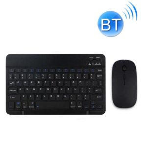 YS-001 7-8 inch Tablet Phones Universal Mini Wireless Bluetooth Keyboard, Style:with Bluetooth Mouse(Black) (OEM)