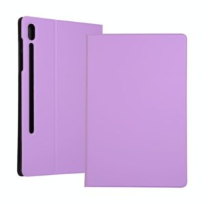 For Samsung Galaxy Tab S8 Ultra Elasticity Leather Tablet Case with Holder(Purple) (OEM)