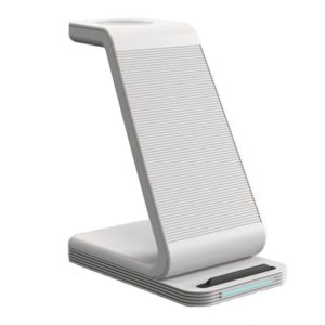D2 3 In 1 15W Wireless Vertical Charger(White) (OEM)
