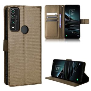 For TCL 4X 5G / T601DL Diamond Texture Leather Phone Case(Brown) (OEM)