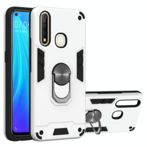 For vivo Z5x / Z1 Pro 2 in 1 Armour Series PC + TPU Protective Case with Ring Holder(Silver) (OEM)