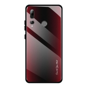 For Huawei Enjoy 9s / Honor 10i / 20i / 20 Lite / P Smart Plus 2019 / Maimang 8 Texture Gradient Glass Protective Case(Red) (OEM)
