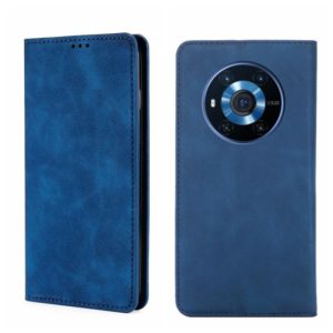 For Honor Magic3 Skin Feel Magnetic Horizontal Flip Leather Phone Case(Blue) (OEM)
