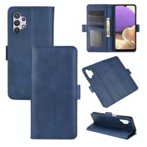 For Samsung Galaxy A32 5G Dual-side Magnetic Buckle Horizontal Flip Leather Case with Holder & Card Slots & Wallet(Dark Blue) (OEM)