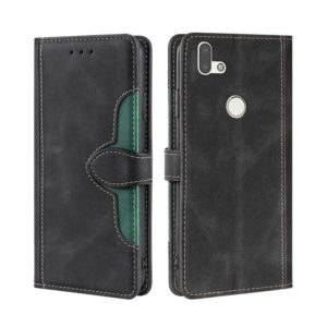 For Fujitsu Arrows RX / M05 Skin Feel Straw Hat Magnetic Buckle Leather Phone Case(Black) (OEM)