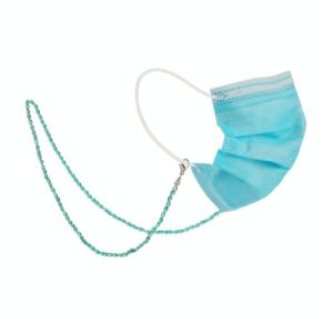 Drop-Shaped Beaded Crystal Mask Anti-Lost Lanyard Fashion Glasses Chain(Green) (OEM)