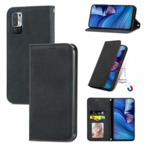 For Xiaomi Redmi Note10 5G Retro Skin Feel Business Magnetic Horizontal Flip Leather Case With Holder & Card Slots & Wallet & Photo Frame(Black) (OEM)