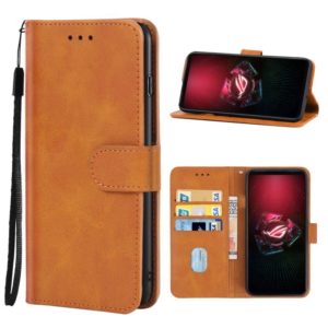Leather Phone Case For Asus ROG Phone 5 Pro(Brown) (OEM)