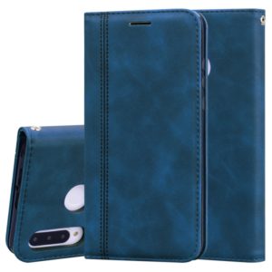 For Huawei P30 Lite Frosted Business Magnetic Horizontal Flip PU Leather Case with Holder & Card Slot & Lanyard(Blue) (OEM)