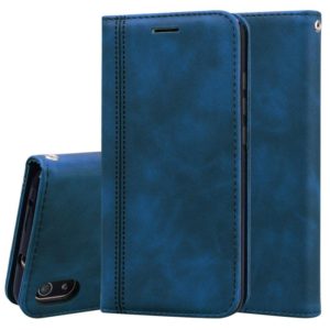 For Xiaomi Redmi 7A Frosted Business Magnetic Horizontal Flip PU Leather Case with Holder & Card Slot & Lanyard(Blue) (OEM)