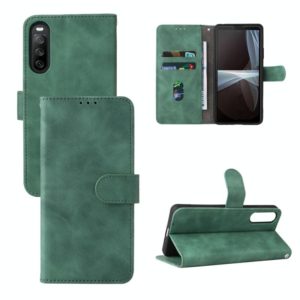 For Sony Xperia 10 IV Skin Feel Magnetic Flip Leather Phone Case(Green) (OEM)