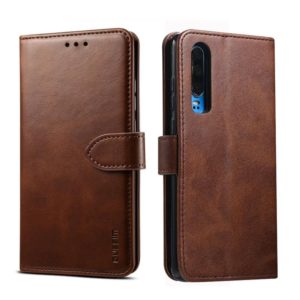 For Huawei P30 GUSSIM Business Style Horizontal Flip Leather Case with Holder & Card Slots & Wallet(Brown) (GUSSIM) (OEM)