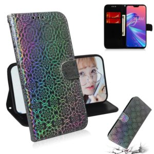 For Zenfone Max Pro (M2) ZB631KL Solid Color Colorful Magnetic Buckle Horizontal Flip PU Leather Case with Holder & Card Slots & Wallet & Lanyard(Silver) (OEM)