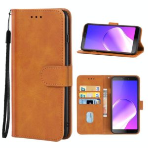 For Tecno Hot 6 Pro Leather Phone Case(Brown) (OEM)