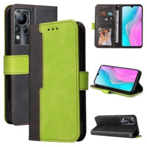 For Infinix Note 11 Stitching-Color Horizontal Flip Leather Case(Green) (OEM)