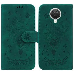 For Nokia G10 / G20 Butterfly Rose Embossed Leather Phone Case(Green) (OEM)