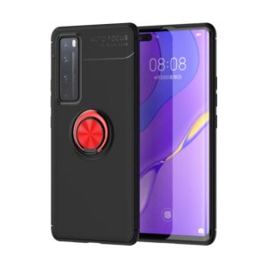 For Huawei Nova 7 Pro Lenuo Shockproof TPU Protective Case with Invisible Holder(Black Red) (lenuo) (OEM)