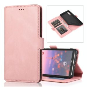 For Huawei P20 Pro Retro Magnetic Closing Clasp Horizontal Flip Leather Case with Holder & Card Slots & Photo Frame & Wallet(Rose Gold) (OEM)