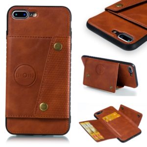 Leather Protective Case For iPhone 8 Plus & 7 Plus(Brown) (OEM)
