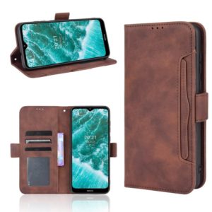 For Nokia C30 Skin Feel Calf Pattern Horizontal Flip Leather Case with Holder & Card Slots & Photo Frame(Brown) (OEM)