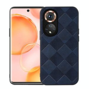 For Honor 50 Weave Plaid PU Phone Case(Blue) (OEM)