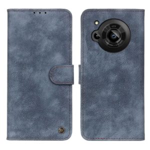 For Sharp Aquos R7 Antelope Texture Magnetic Buckle Leather Phone Case(Blue) (OEM)