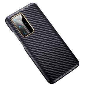 For Huawei P40 Pro Carbon Fiber Leather Texture Kevlar Anti-fall Phone Protective Case(Black) (OEM)