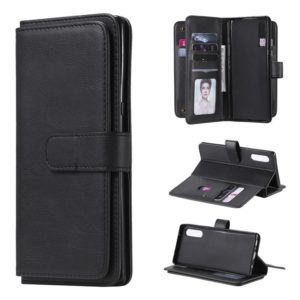 For LG Velvet / G9 Multifunctional Magnetic Copper Buckle Horizontal Flip Solid Color Leather Case with 10 Card Slots & Wallet & Holder & Photo Frame(Black) (OEM)