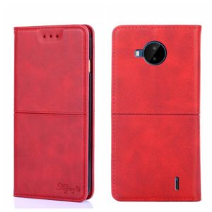 For Nokia C20 Plus Cow Texture Magnetic Horizontal Flip Leather Phone Case(Red) (OEM)
