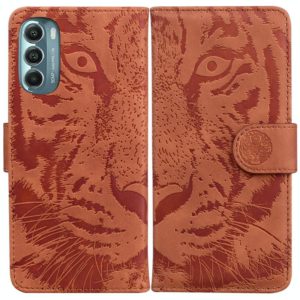 For Motorola Moto G Stylus 5G 2022 Tiger Embossing Pattern Horizontal Flip Leather Phone Case(Brown) (OEM)