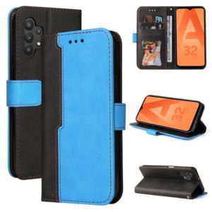 For Samsung Galaxy A32 5G Business Stitching-Color Horizontal Flip PU Leather Case with Holder & Card Slots & Photo Frame(Blue) (OEM)