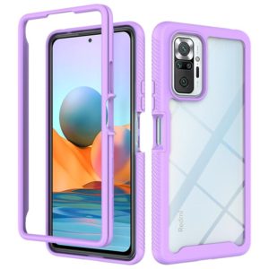 For Xiaomi Redmi Note 10 Pro Starry Sky Solid Color Series Shockproof PC + TPU Protective Case(Purple) (OEM)
