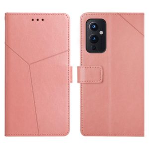 For OnePlus 9 Y Stitching Horizontal Flip Leather Phone Case(Rose Gold) (OEM)