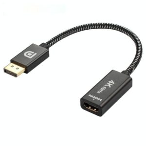 4K 60Hz DisplayPort Male to HDMI Female Adapter Cable (Silver+Black) (OEM)