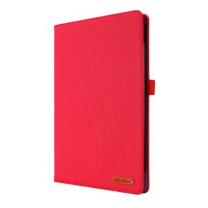 For Huawei Matepad Pro 10.8 Fabric + TPU Flat Protective case With Name Card Clip(Red) (OEM)