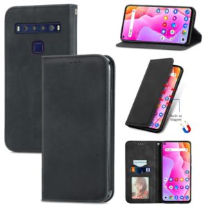 For TCL 10L Retro Skin Feel Magnetic Horizontal Flip Leather Phone Case(Black) (OEM)