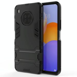 For Huawei Y9a PC + TPU Shockproof Protective Case with Holder(Black) (OEM)