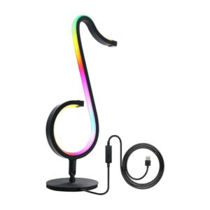 Home RGB Illusory Color Musical Note Light Desk Lamp (OEM)