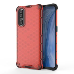 For OPPO Reno 3 Pro Shockproof Honeycomb PC + TPU Case(Red) (OEM)