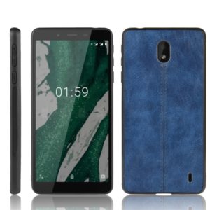 For Nokia 1 Plus Shockproof Sewing Cow Pattern Skin PC + PU + TPU Case(Blue) (OEM)