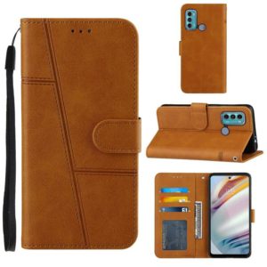 For Motorola Moto G40 / G60 Stitching Calf Texture Buckle Leather Phone Case(Yellow) (OEM)