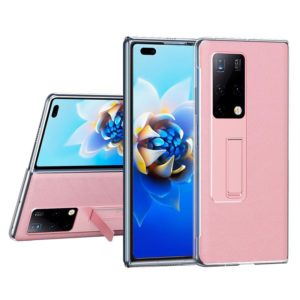 For Huawei Mate X2 Transparent Protective Case wth Invisible Holder(Pink) (OEM)