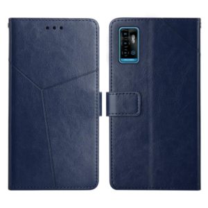 For ZTE Blade A51 Y Stitching Horizontal Flip Leather Phone Case(Blue) (OEM)