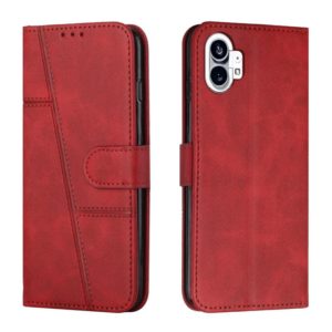 For Noting Phone 1 Stitching Calf Texture Buckle Leather Phone Case(Red) (OEM)