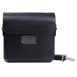 For FUJIFILM instax Link WIDE Full Body PU Leather Case Bag with Strap(Black) (OEM)